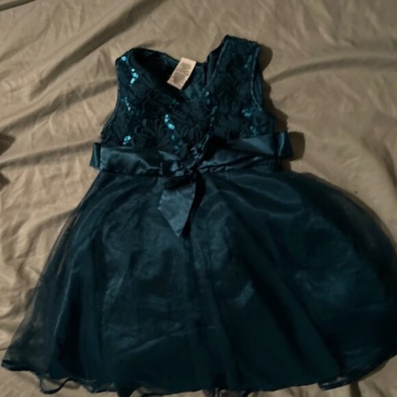 size extra small 4 5 girls girl dress four holiday green Christmas - Picture 1 of 3